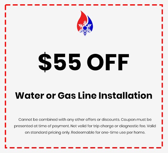 Discounts on Water or Gas Line Installation