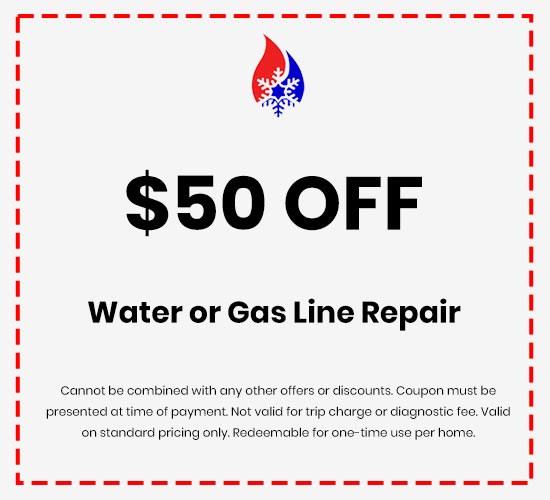 Discounts on Water or Gas Line Repair